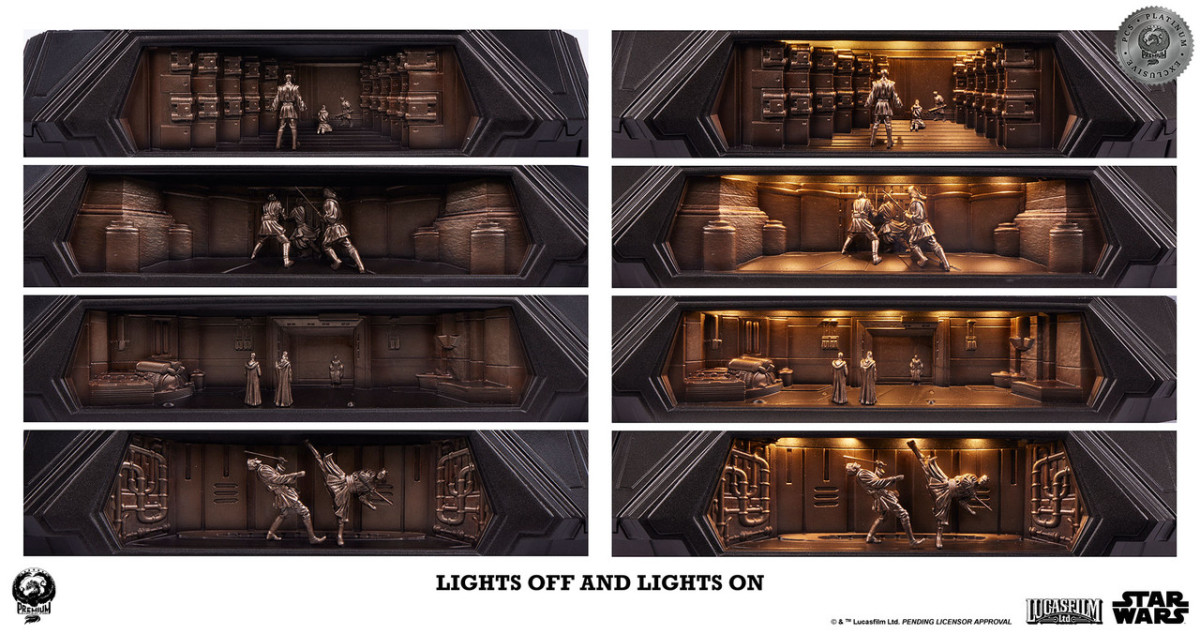 PCS『《星際大戰首部曲:威脅潛伏》達斯·魔(Darth Maul)白金限定版』1/3 比例收藏雕像,替換展示裸上身的霸氣姿態!