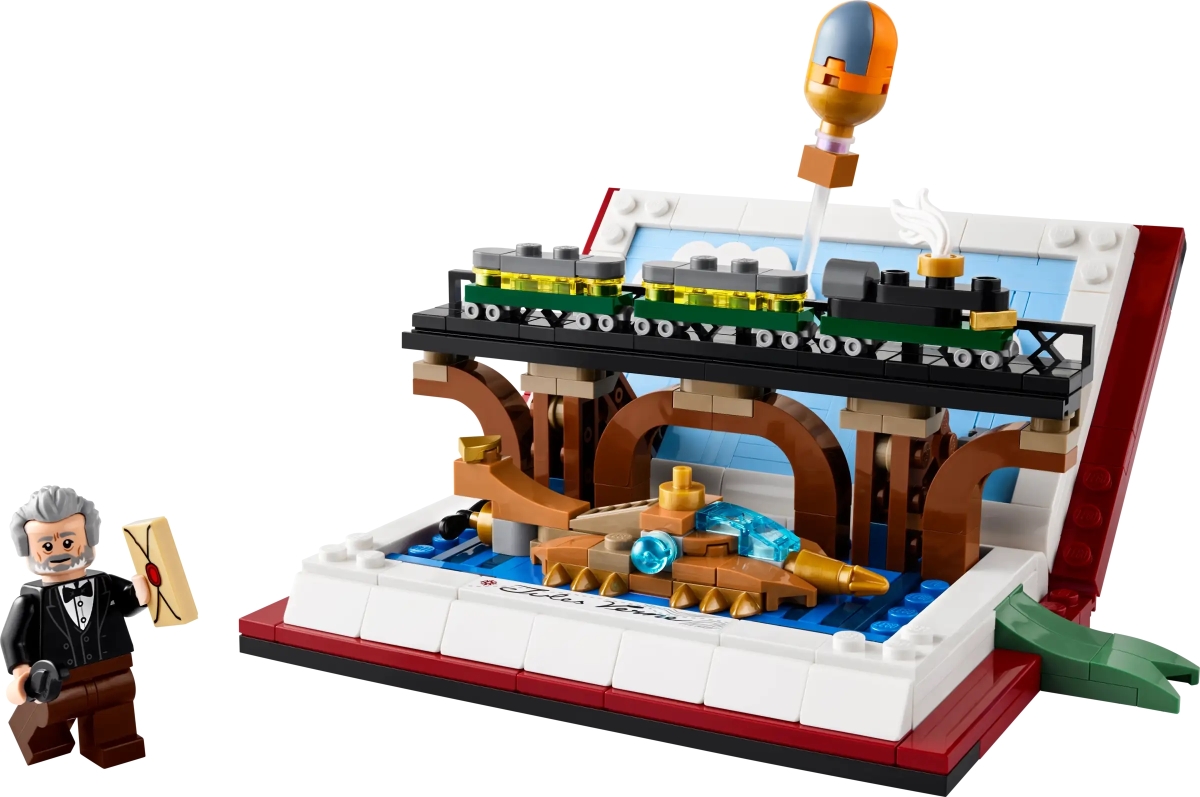 LEGO 40690「向儒勒·凡爾納的書致敬」科幻小說之父樂高人偶化、還有《海底兩萬里》的鸚鵡螺號潛艇!