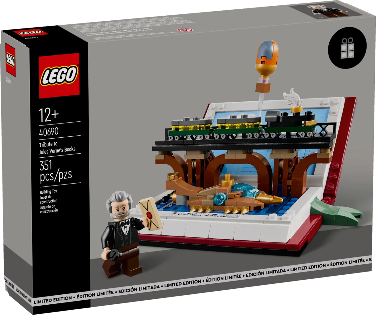 LEGO 40690「向儒勒·凡爾納的書致敬」科幻小說之父樂高人偶化、還有《海底兩萬里》的鸚鵡螺號潛艇!