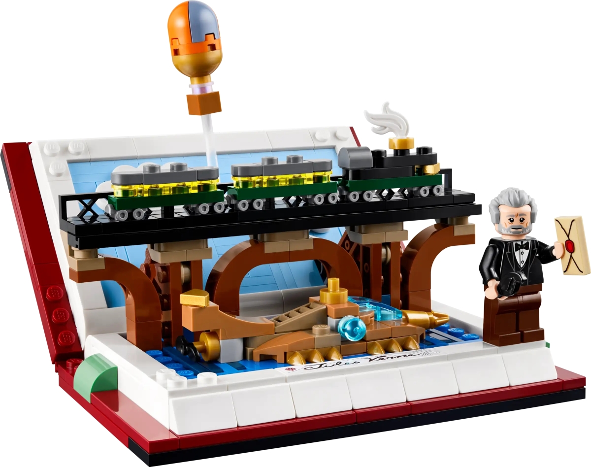 LEGO 40690「向儒勒·凡爾納的書致敬」科幻小說之父樂高人偶化、還有《海底兩萬里》的鸚鵡螺號潛艇!