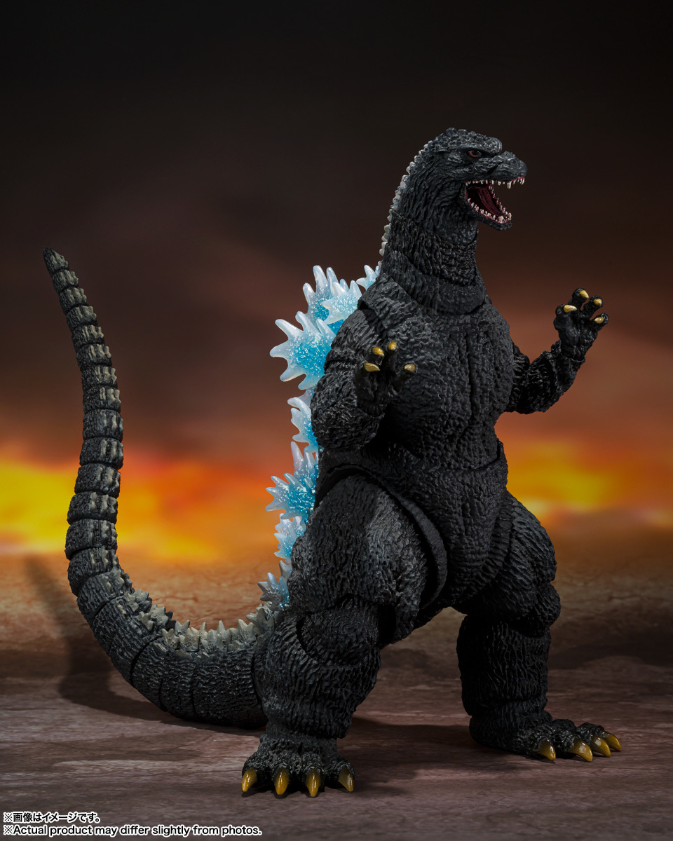 S.H.MonsterArts SDCC 限定『《哥吉拉 vs 碧奧蘭蒂》哥吉拉（1989）限定版』可動模型，透明背鰭再現劇中發光效果！