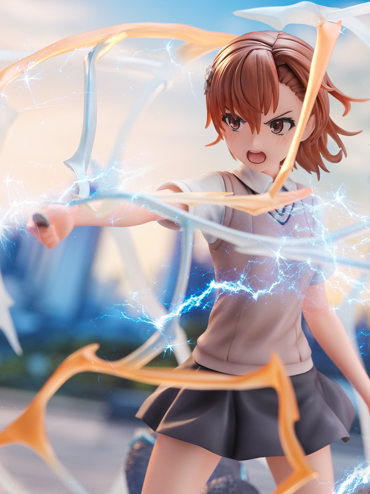 eStream『《科學超電磁砲》御坂美琴』1/7 比例塗裝完成品,大份量特效展現超電磁砲的強大魄力!