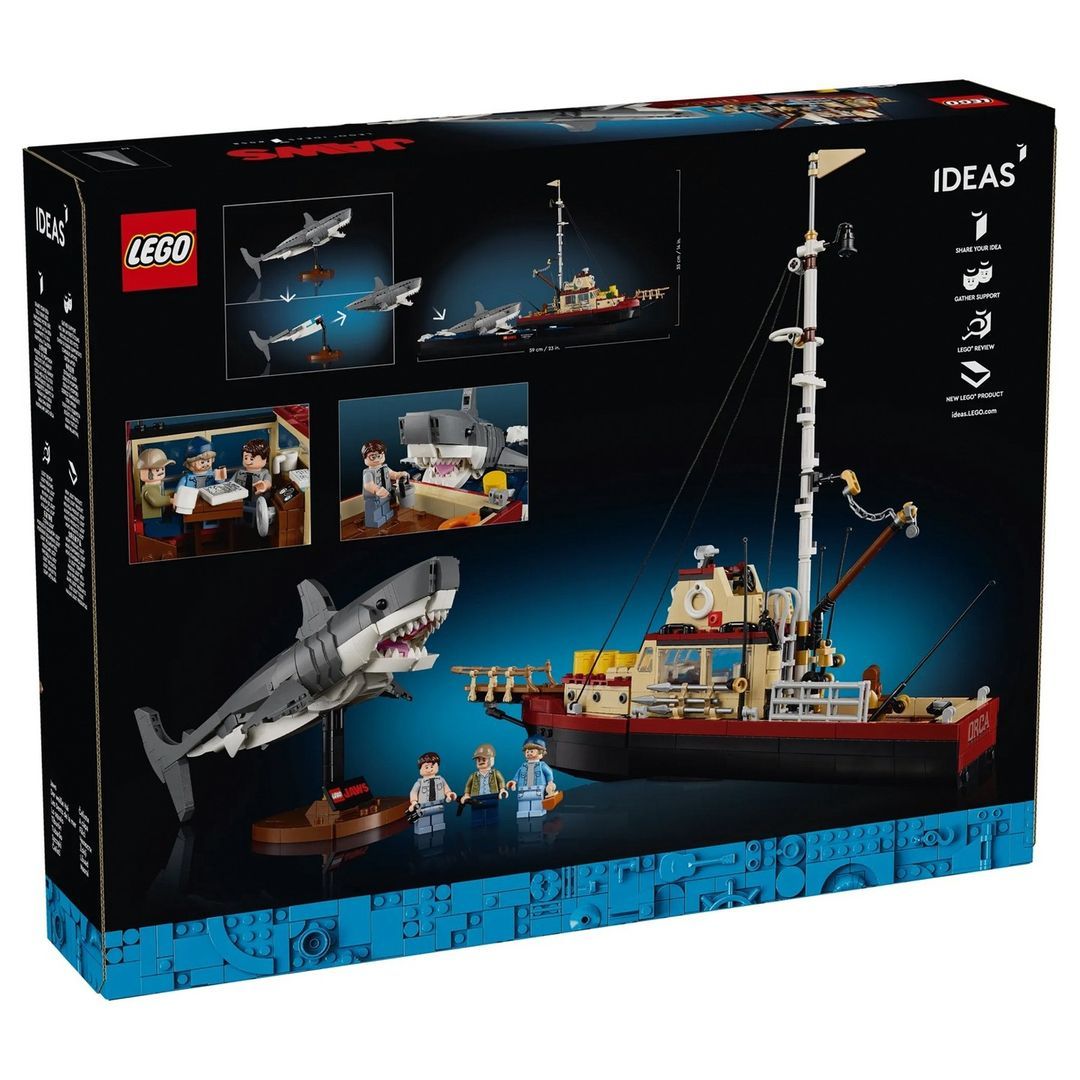 LEGO 21350 Ideas 系列「大白鯊」（Jaws）能以兩種方式展示致命掠食者布魯斯！
