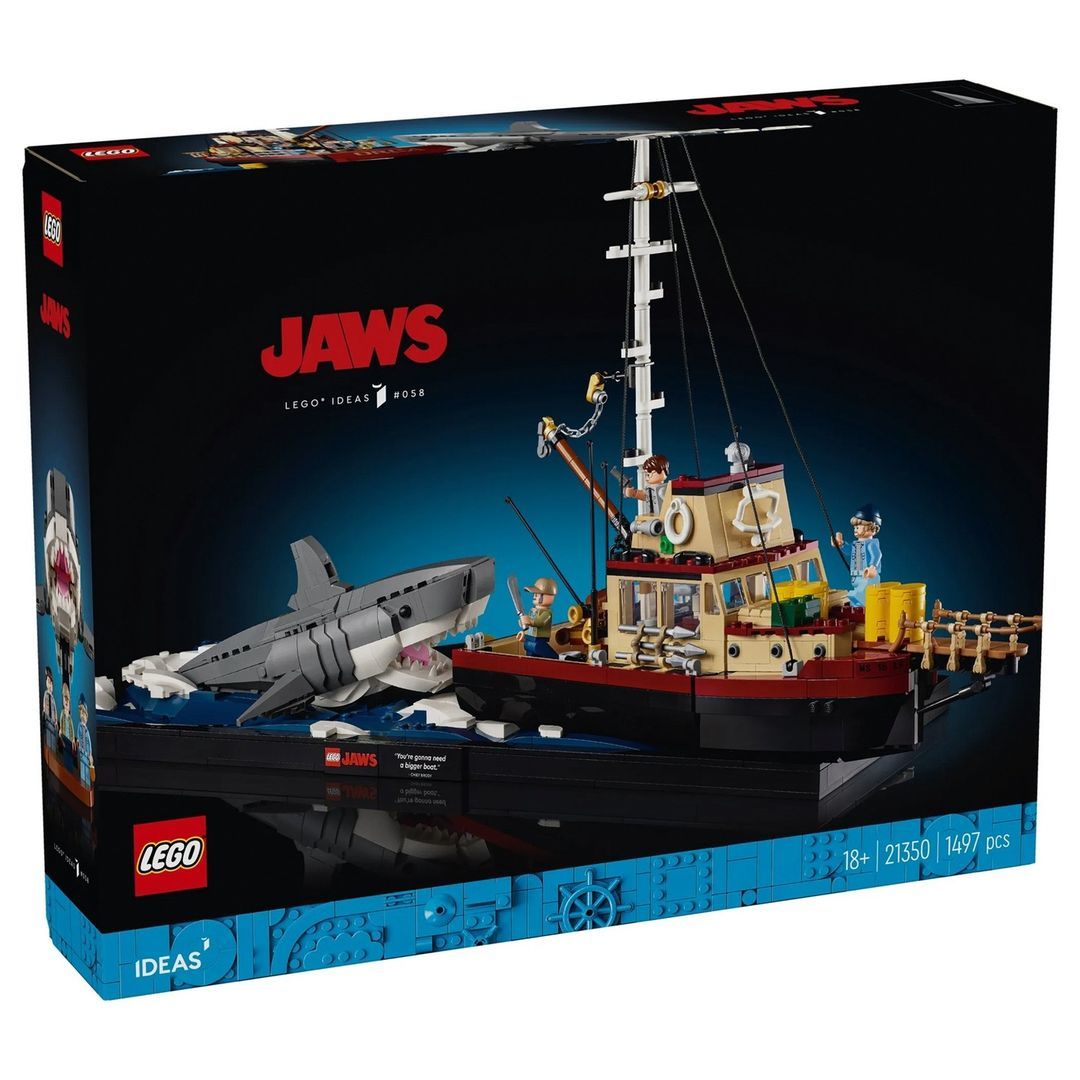 LEGO 21350 Ideas 系列「大白鯊」（Jaws）能以兩種方式展示致命掠食者布魯斯！