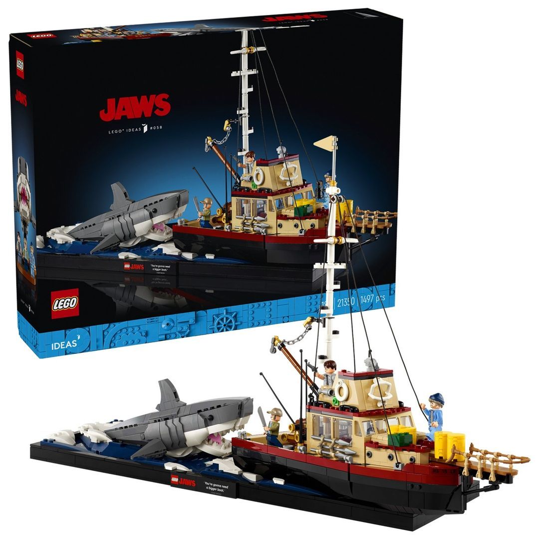 LEGO 21350 Ideas 系列「大白鯊」（Jaws）能以兩種方式展示致命掠食者布魯斯！