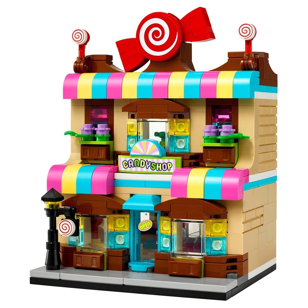 LEGO 40692「糖果店」(Candy Store)就連店外的路燈上也都是糖果!