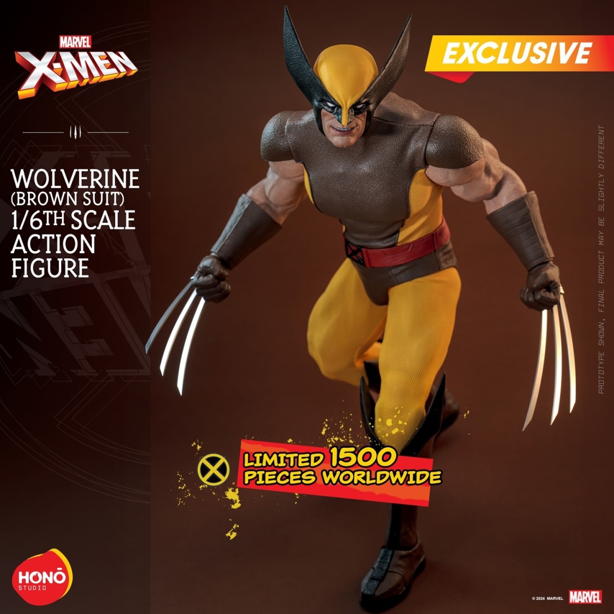 HONŌ STUDIO Marvel『金鋼狼(棕色戰服版)』1/6 比例收藏級可動人,8、90 年代經典漫畫造型再現!