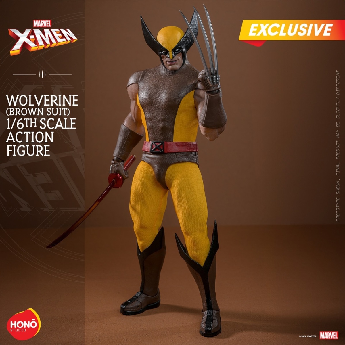 HONŌ STUDIO Marvel『金鋼狼(棕色戰服版)』1/6 比例收藏級可動人,8、90 年代經典漫畫造型再現!