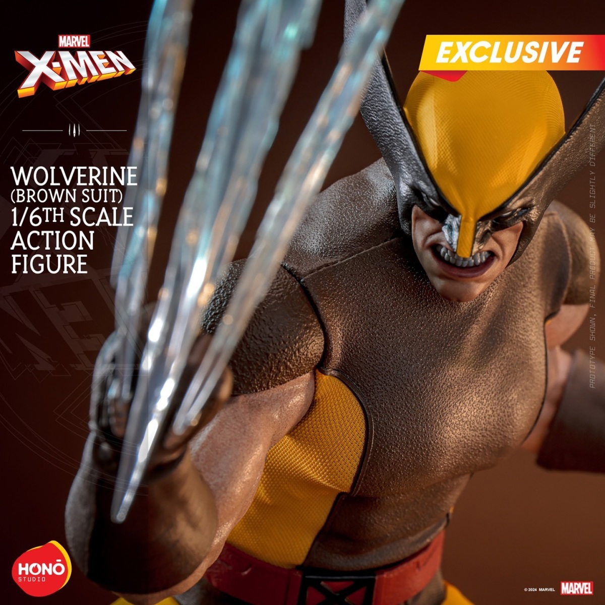 HONŌ STUDIO Marvel『金鋼狼(棕色戰服版)』1/6 比例收藏級可動人,8、90 年代經典漫畫造型再現!