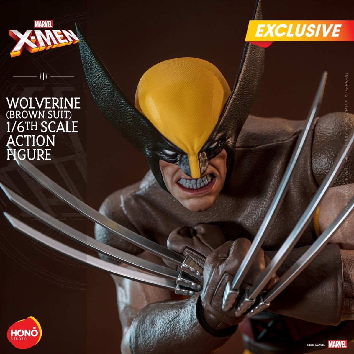 HONŌ STUDIO Marvel『金鋼狼(棕色戰服版)』1/6 比例收藏級可動人,8、90 年代經典漫畫造型再現!