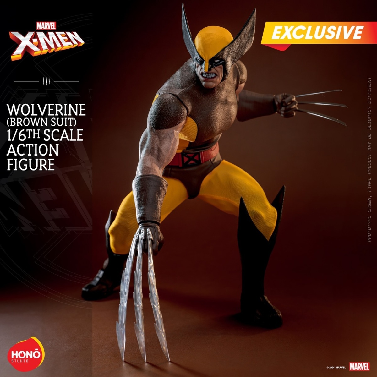 HONŌ STUDIO Marvel『金鋼狼(棕色戰服版)』1/6 比例收藏級可動人,8、90 年代經典漫畫造型再現!