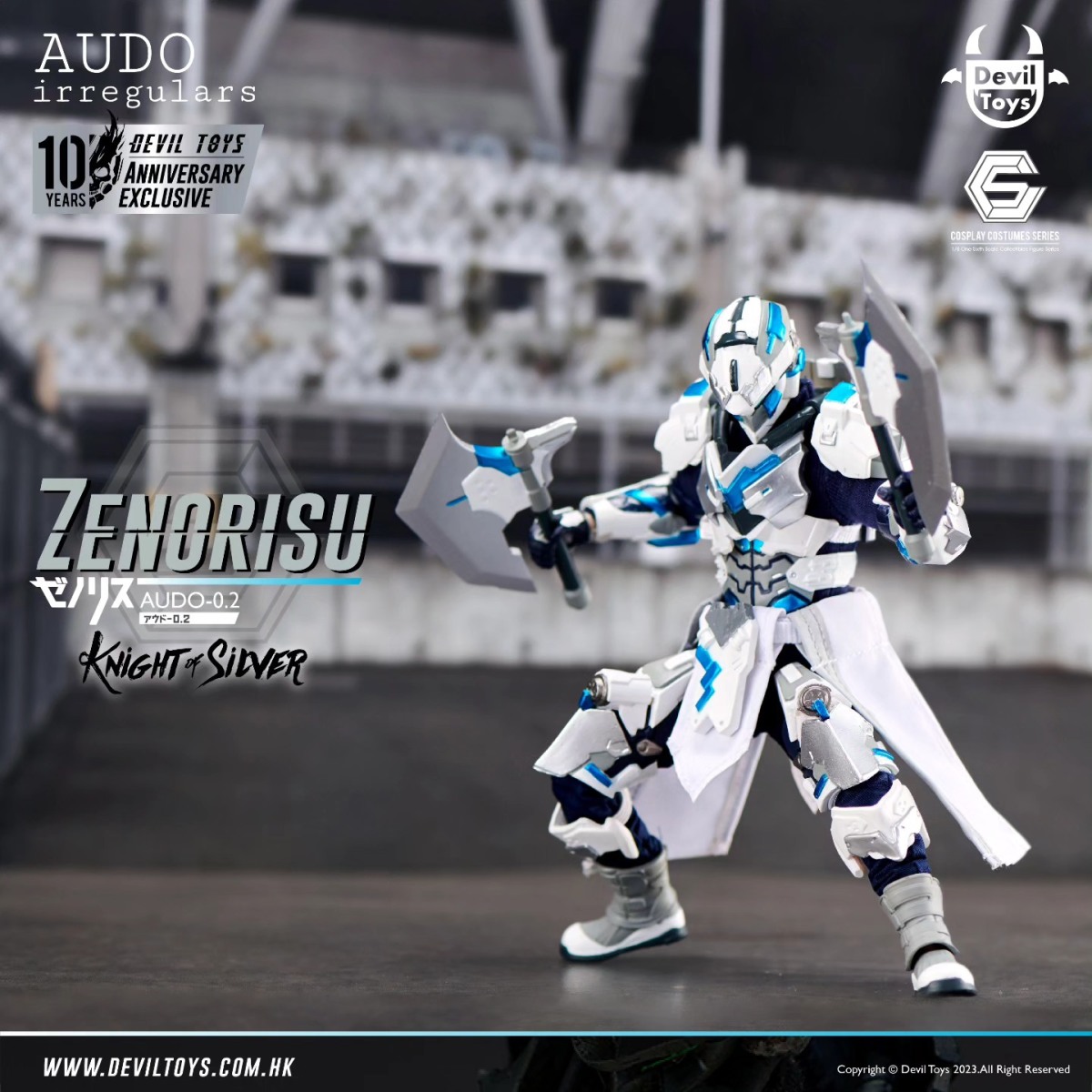 Devil Toys × AUDOirregulars 原創裝甲服「Zenorisu (白銀騎士型態) 」1/12 比例可動人偶 白銀之槍強勢再臨!