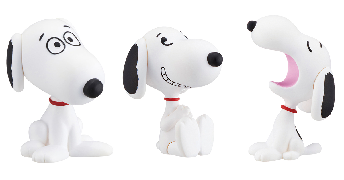 T-ARTS「史努比的搞笑臉孔模型」轉蛋 鬼靈精怪的微笑超級Ｑ（PEANUTS SNOOPY's Funny Faceフィギュア）
