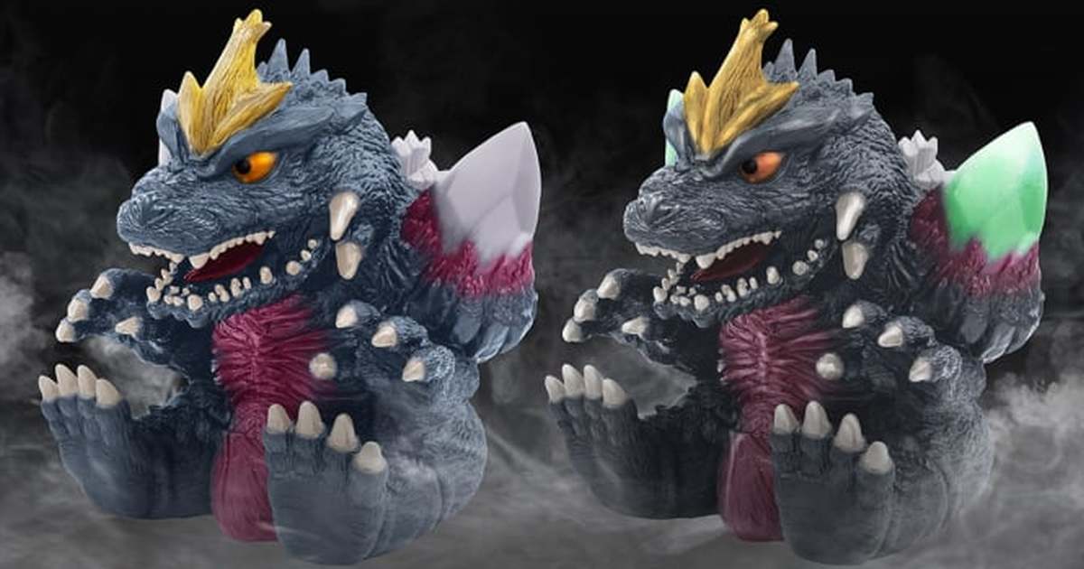 BANPRESTO景品『東寶怪獸系列 鎮座獸 太空哥吉拉』軟膠模型 雙肩巨大結晶體、獠牙可愛再現！