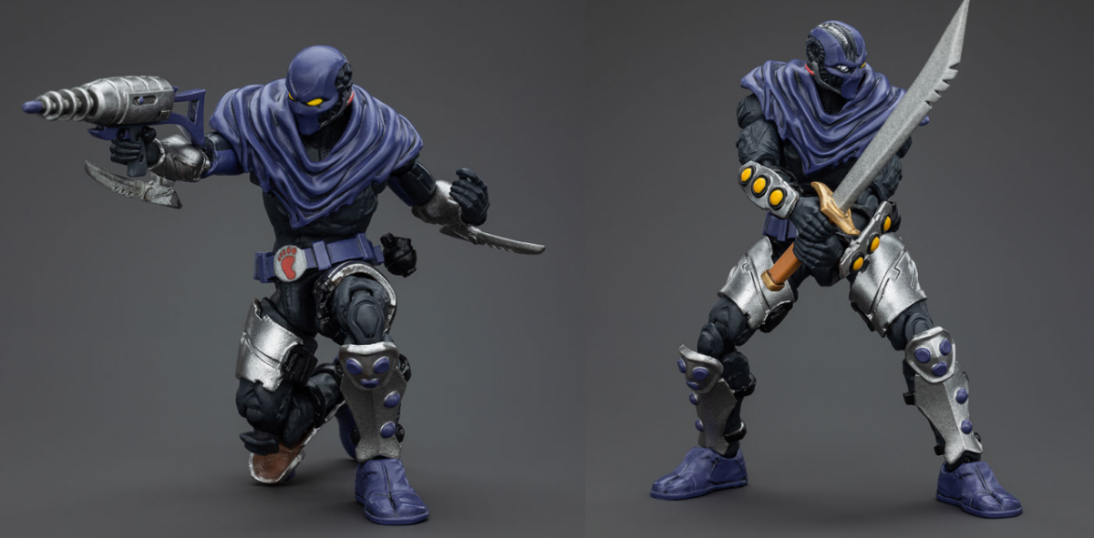 JOYTOY『《忍者龜》腳族忍者士兵 A／腳族忍者士兵 B（Foot Clan A/B）』1/18 比例可動人偶