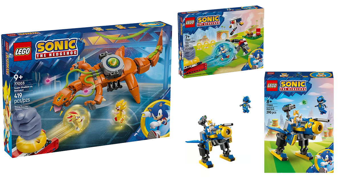 LEGO 77001～77003《音速小子》三款新作發表 機器人反派金屬索尼克、超級夏特、超級索尼克人偶化！