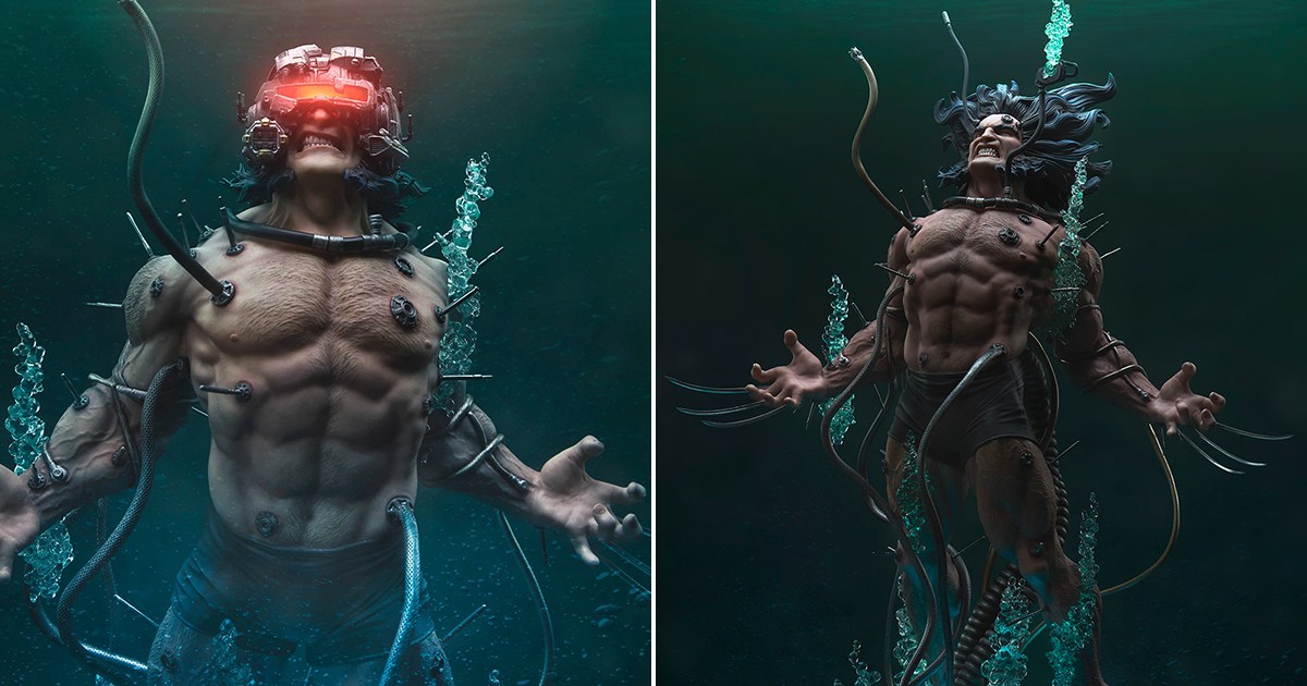 SIDESHOW MARVEL「金鋼狼：Weapon X」全身雕像 一般版/限定版 身陷人體改造計畫中的痛苦樣貌！