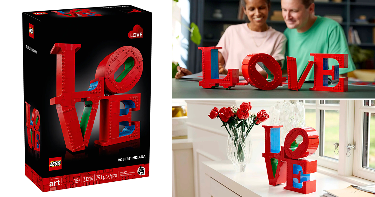 LEGO 31214「LOVE」磚拼模型 美國符號藝術家羅伯特．印第安納最經典作品樂高化！