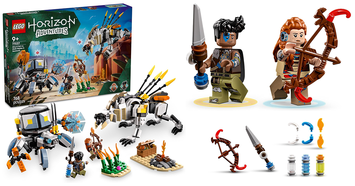LEGO 77037《樂高地平線大冒險》亞蘿伊與華爾大戰殼行者和鋸齒獸（Aloy and Varl vs Shellwalker and Sawtooth）