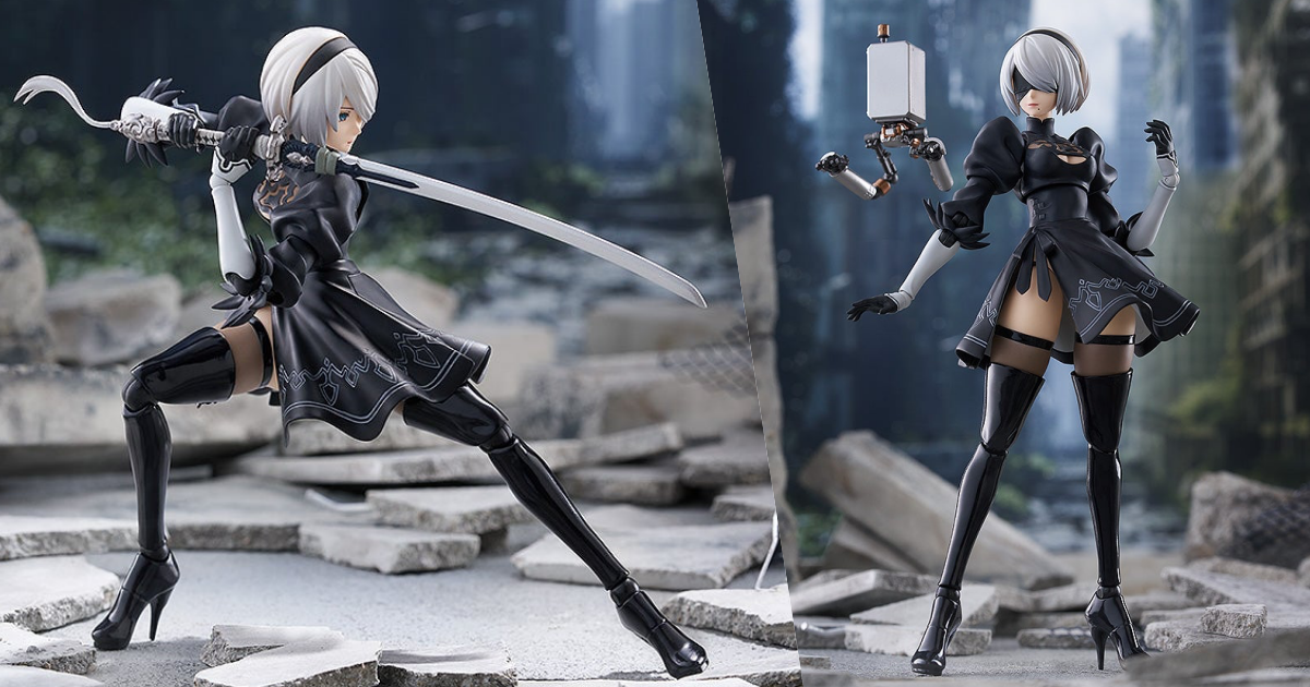 figma『《尼爾：自動人形 Ver1.1a》2B（寄葉 2 號 B 型）』可動人偶，靈活可動再現華麗而優雅的戰鬥姿態！