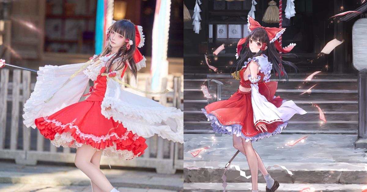 就是本人！日本15歲Cosplayer打扮成「東方」主角「博麗靈夢」，還原之高還引起繪師岸田Mel注意！？