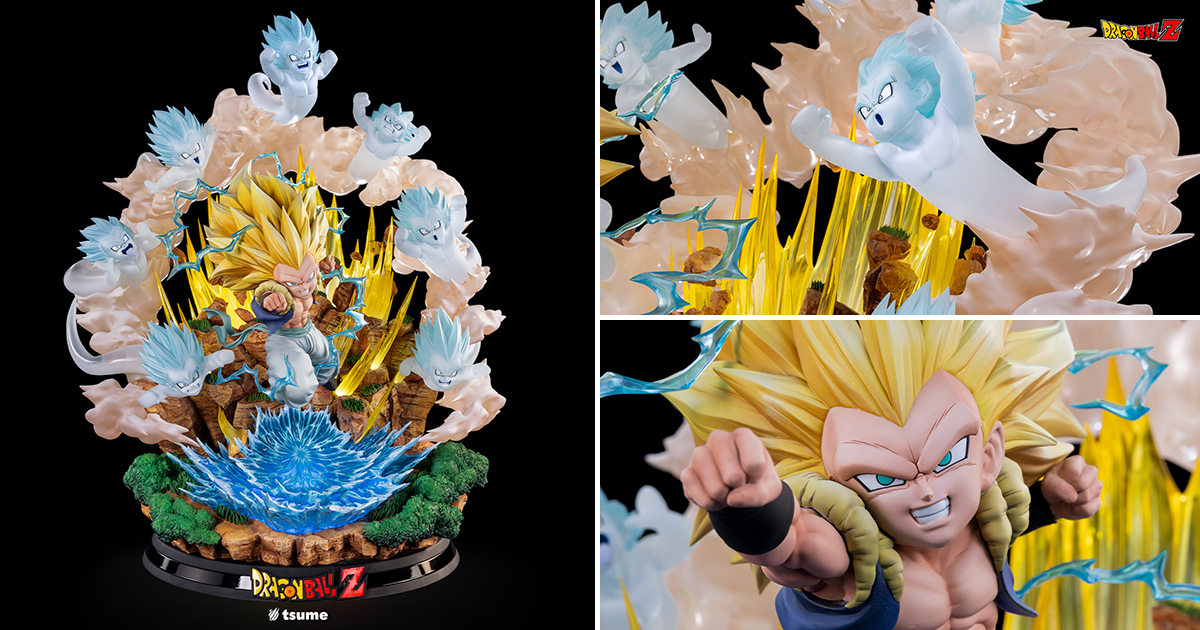 TSUME ART《七龍珠Z》超級賽亞人3 悟天克斯 1/6 比例場景雕像 超級幽靈神風拳炸裂！