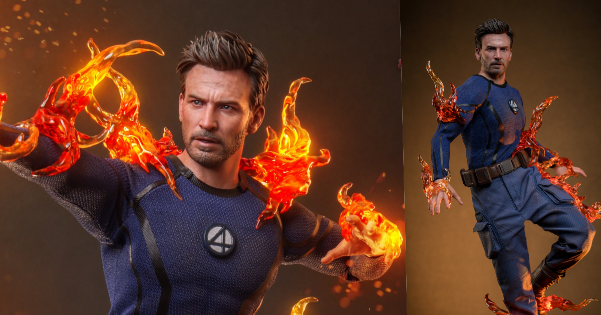 HOT TOYS『《死侍與金鋼狼》霹靂火（Human Torch）』1/6 比例收藏級可動人偶，虛空臭嘴王火熱登場！