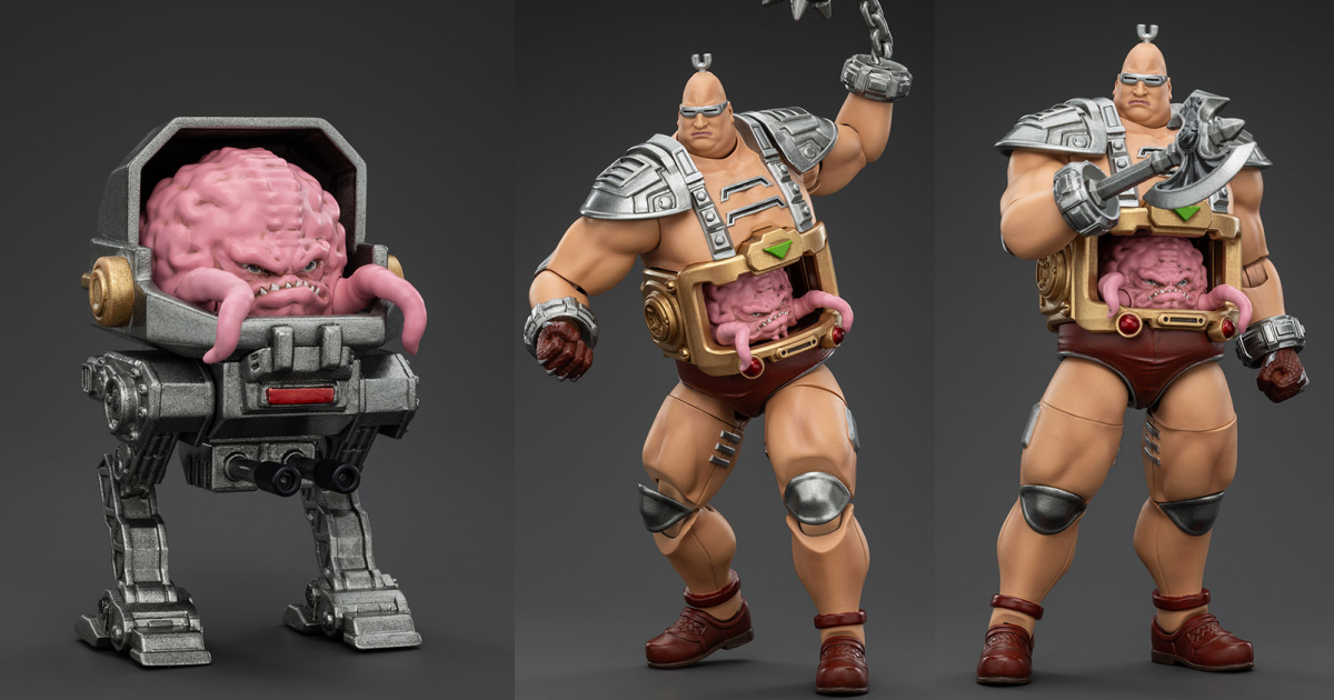 JOYTOY『《忍者龜》克朗（Krang）』1/18 比例可動人偶，力量與智慧兼具的強大首腦降臨！