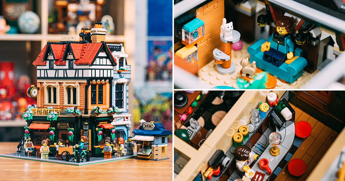 LEGO「10350 都鐸式街角」＆滿額禮「40757 街角書報攤」開箱報告 豐富街景世界觀彩蛋＆經典建築特色注入！