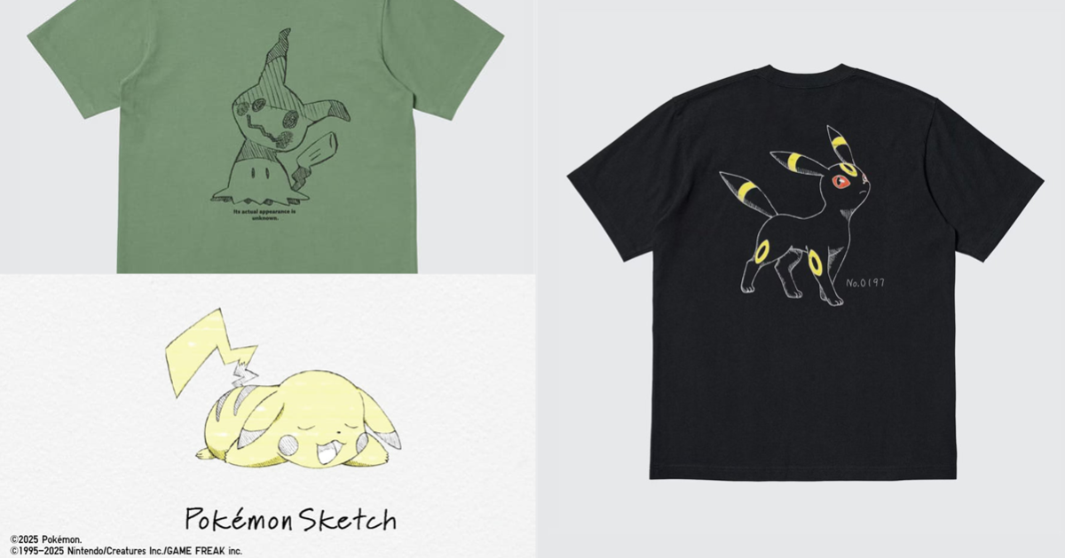 大小朋友都能穿上！ UNIQLO ✕《寶可夢》筆繪風格「Pokémon Sketch」聯名UT三月上市