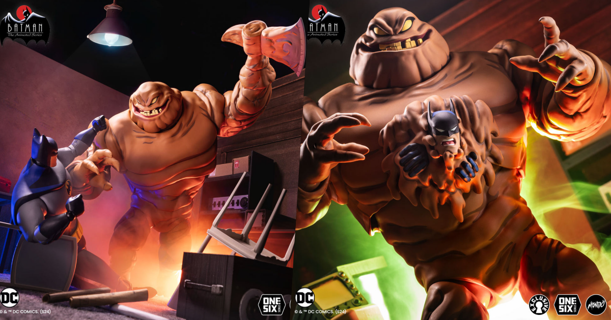 MONDO『《蝙蝠俠：動畫系列》泥面人（Clayface）』1/6 比例可動人偶，豐富配件搭配蝙蝠下再現纏鬥場面！