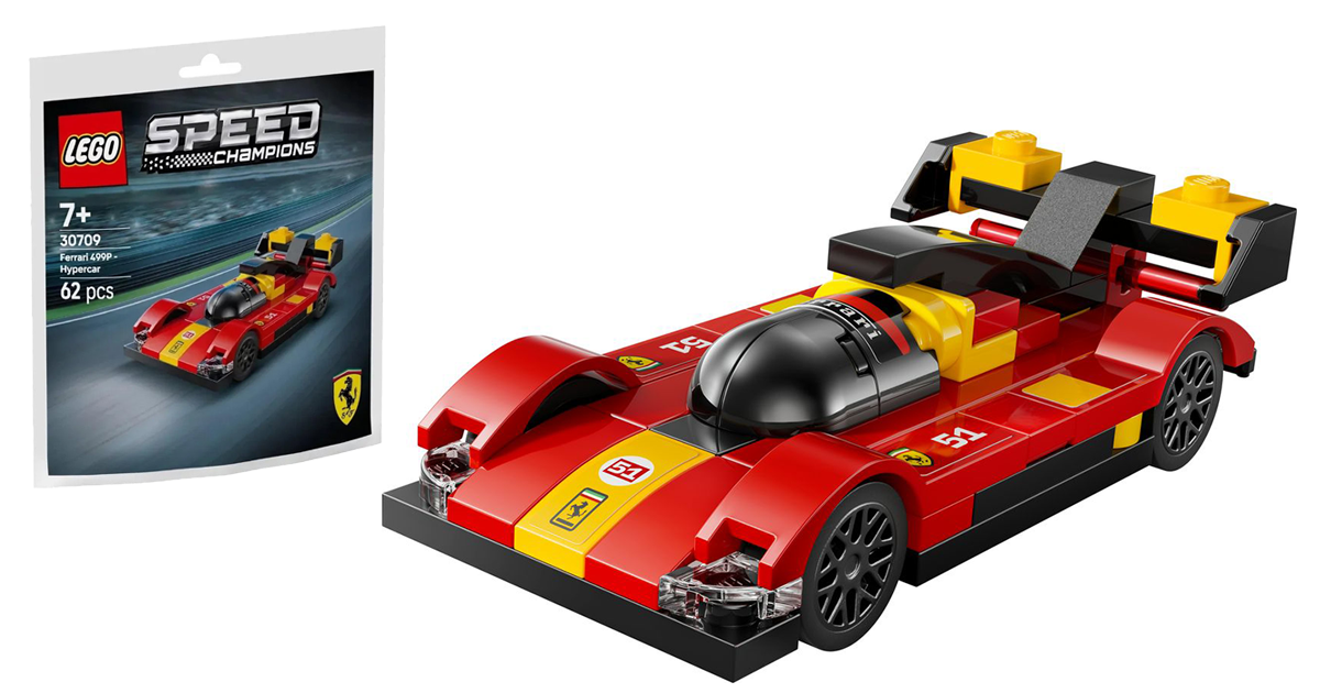 LEGO 30709 極速賽車系列「法拉利 499P - 超級賽車」62 片零件構成的五格寬精緻小車！