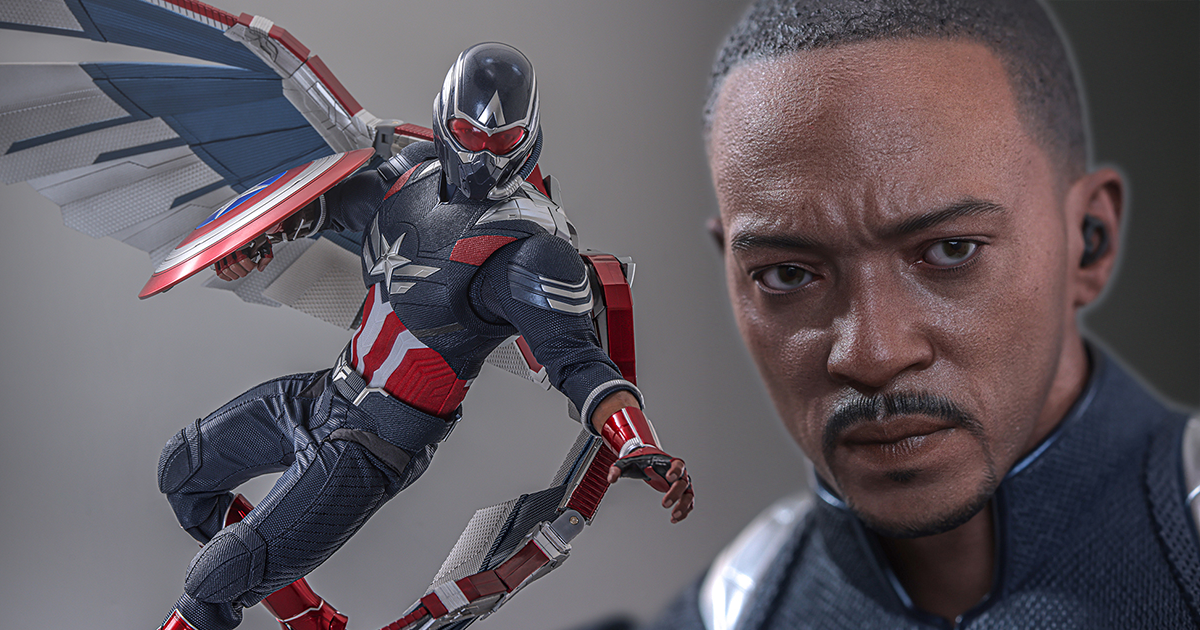 HOT TOYS《美國隊長：無畏新世界》美國隊長 1/6 比例收藏人偶 展開長達 80 公分的大魄力飛翼！