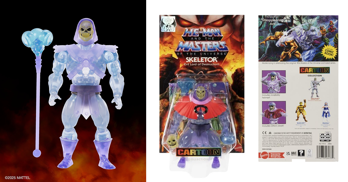 Mattel《太空超人》隱身骷髏王（卡通收藏）5.5 吋可動人偶 經典反派以半透明視覺效果現身！