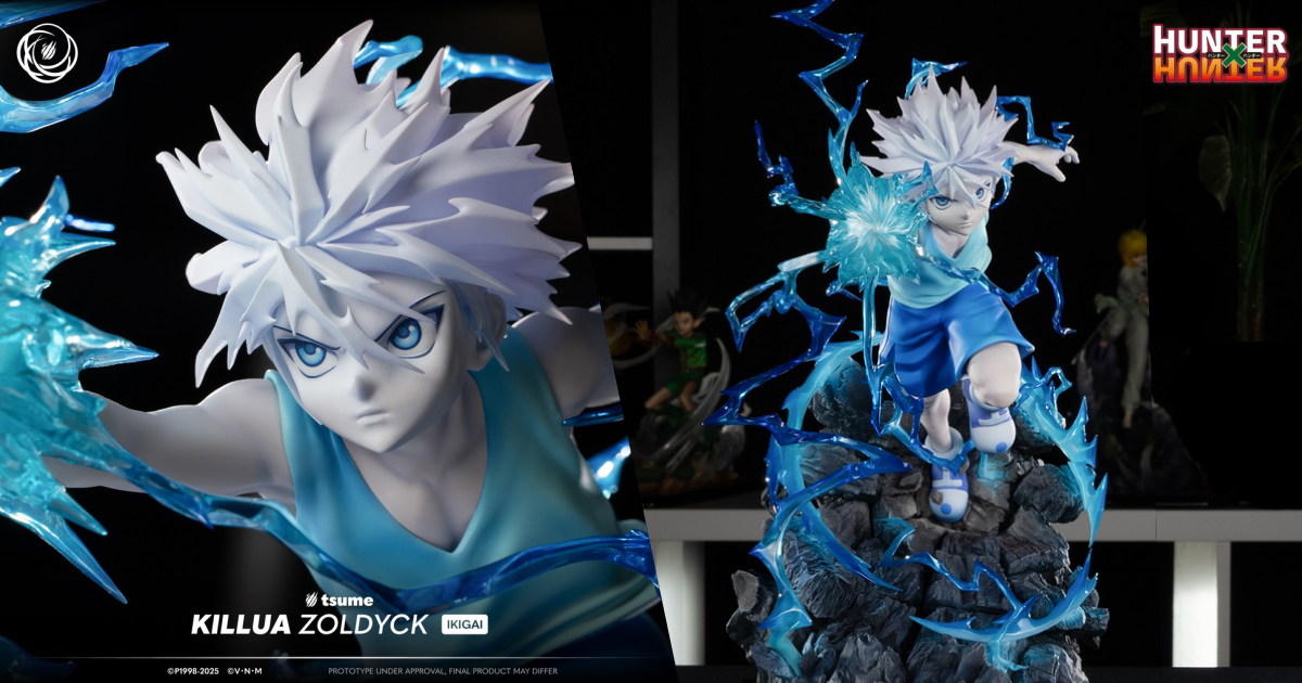 TSUME ART IKIGAI『《HUNTER×HUNTER》奇犽‧揍敵客』1/6比例全身雕像，重返施展疾風迅雷的魄力場面！