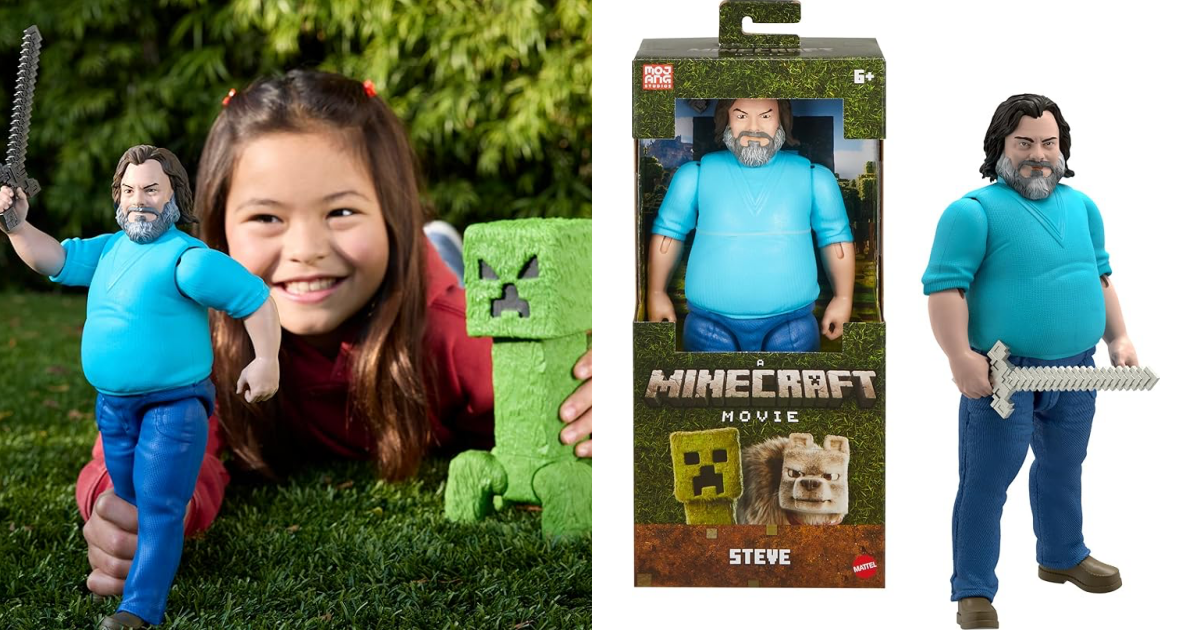 Mattel『《MINECRAFT麥塊電影》史蒂夫（Steve）』12吋可動人偶，我...是史蒂夫！