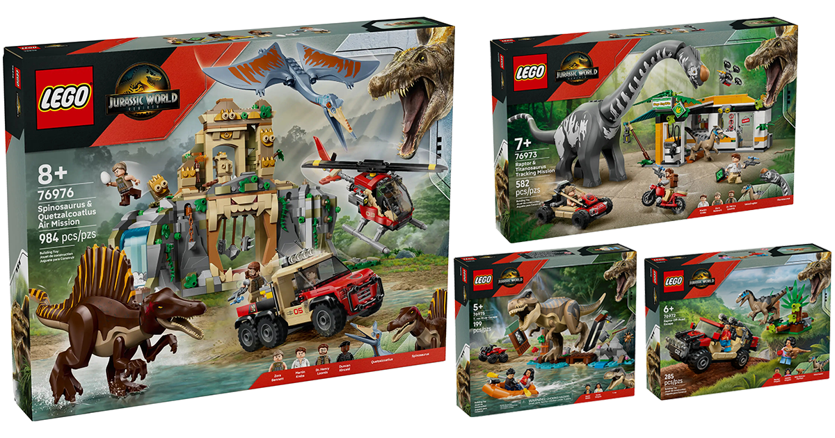 LEGO 76970、76972～76976《侏羅紀世界：重生》六款新作發表！又能收集各式各樣的樂高恐龍啦