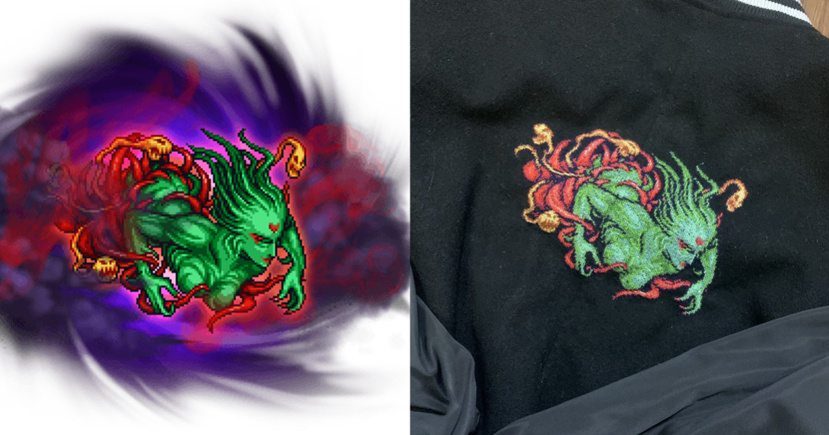 推主精細手藝《Final Fantasy III》終極 Boss「暗黑雲」刺繡 讓網友回憶湧現 : 當年卡關好久…