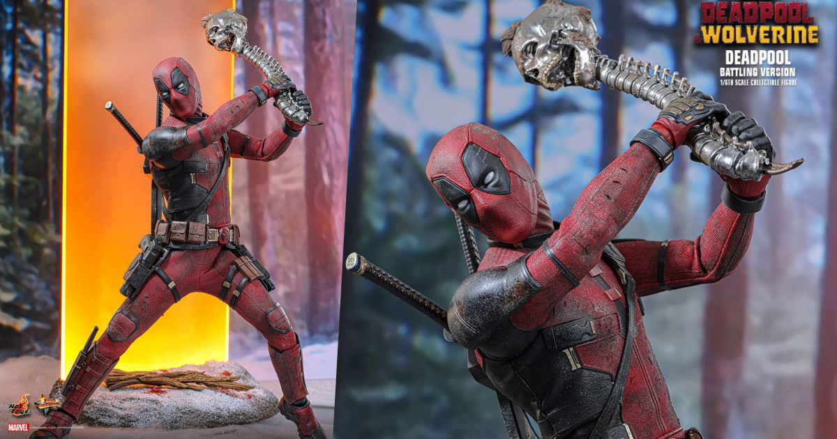 Hot Toys『《死侍與金鋼狼》死侍（戰鬥版）』1/6 比例收藏級可動人偶，收錄電影開頭那套超不尊重人的武器！
