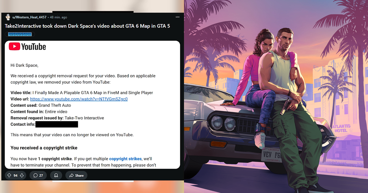 《俠盜獵車手5》地圖MOD疑似與《GTA 6》太像遭Take-Two版權封殺？作者：「沒有很驚訝」