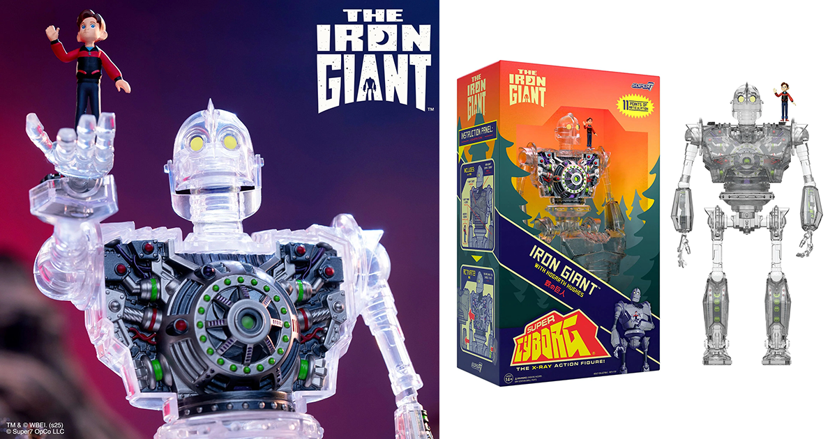 SUPER7 Super Cyborg 系列「鐵巨人 透明版」11吋可動人偶 兼具精密機械內構與漂亮通透感！