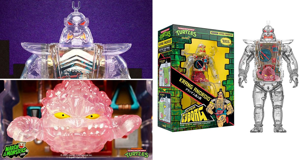 SUPER7 Super Cyborg 系列《忍者龜》克朗 透明版 11吋可動人偶 粉嫩本體也展現絕美通透感！