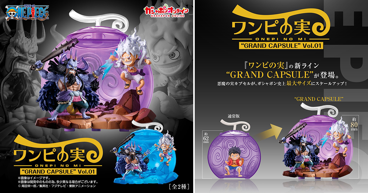 GASHAPON From TV animation ONE PIECE 航海王的果實「GRAND CAPSULE」Vol.01 轉蛋 五檔魯夫大戰海道！