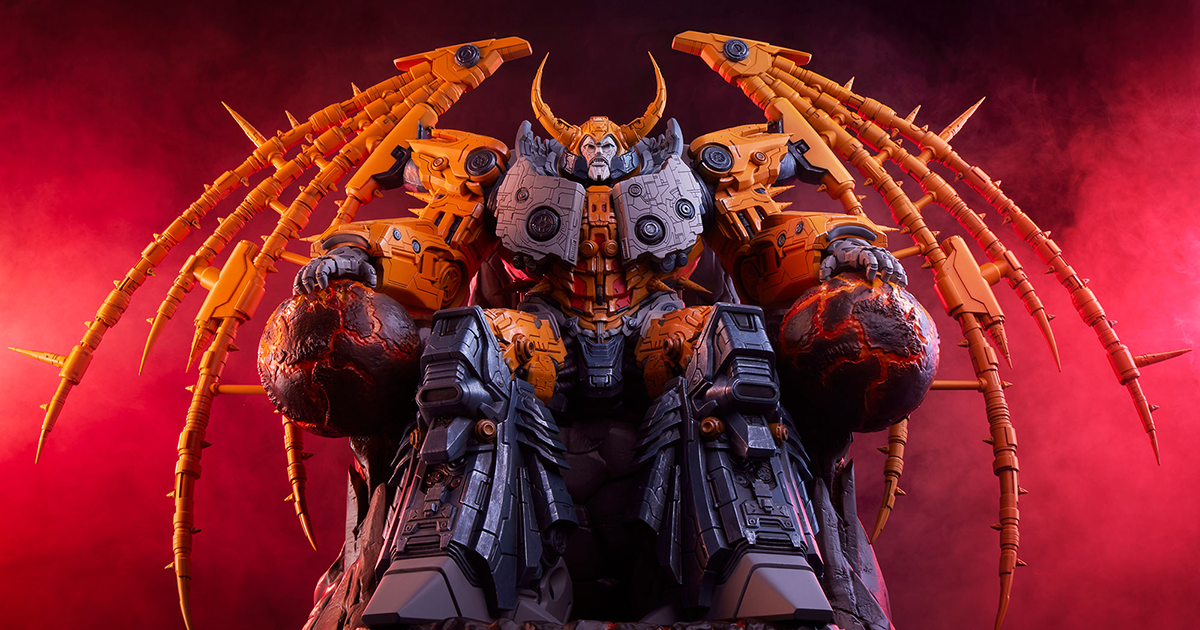 PCS《變形金剛》尤尼克隆（Unicron）博物館級雕像 翼展逼近一公尺的大魄力邪神、降臨！