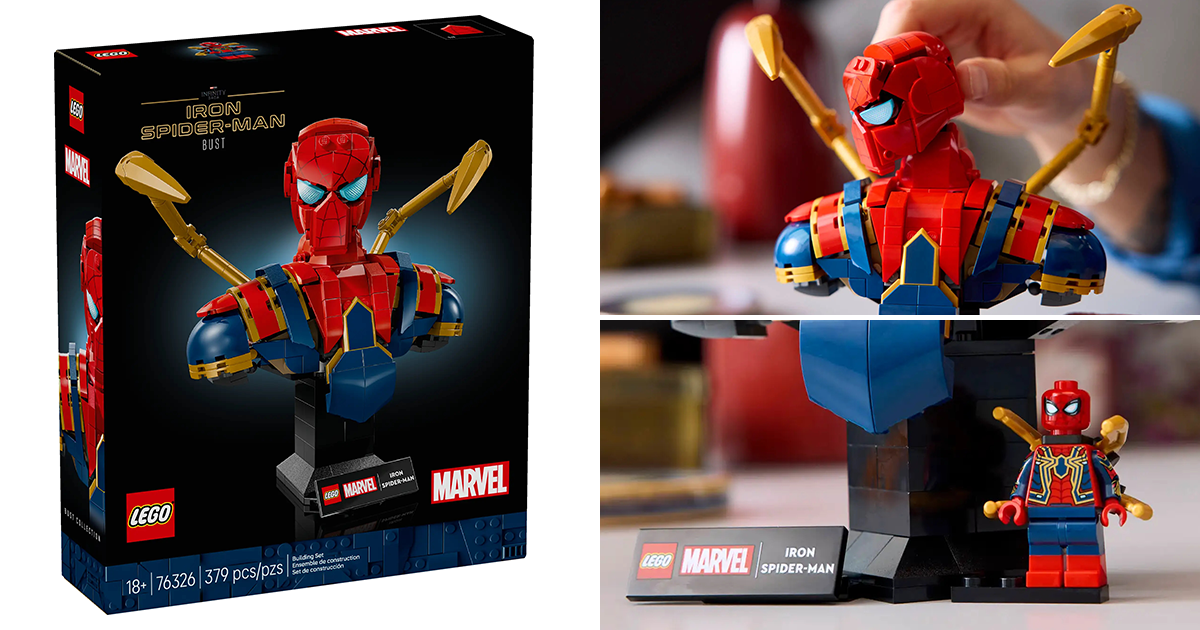 LEGO 76326「鋼鐵蜘蛛胸像」（Iron Spider-Man Bust）全高 17 公分的大人味展示品！
