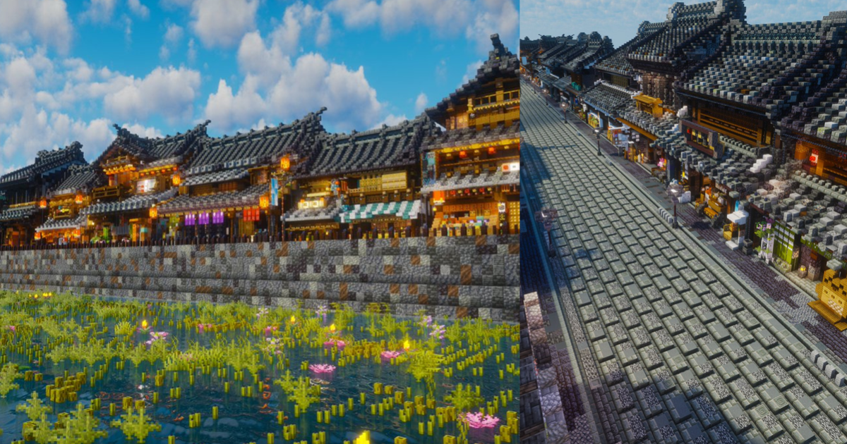 日推主用《Minecraft》打造超強和風「神級建築」　完成度高到讓人驚呆：這根本是神作