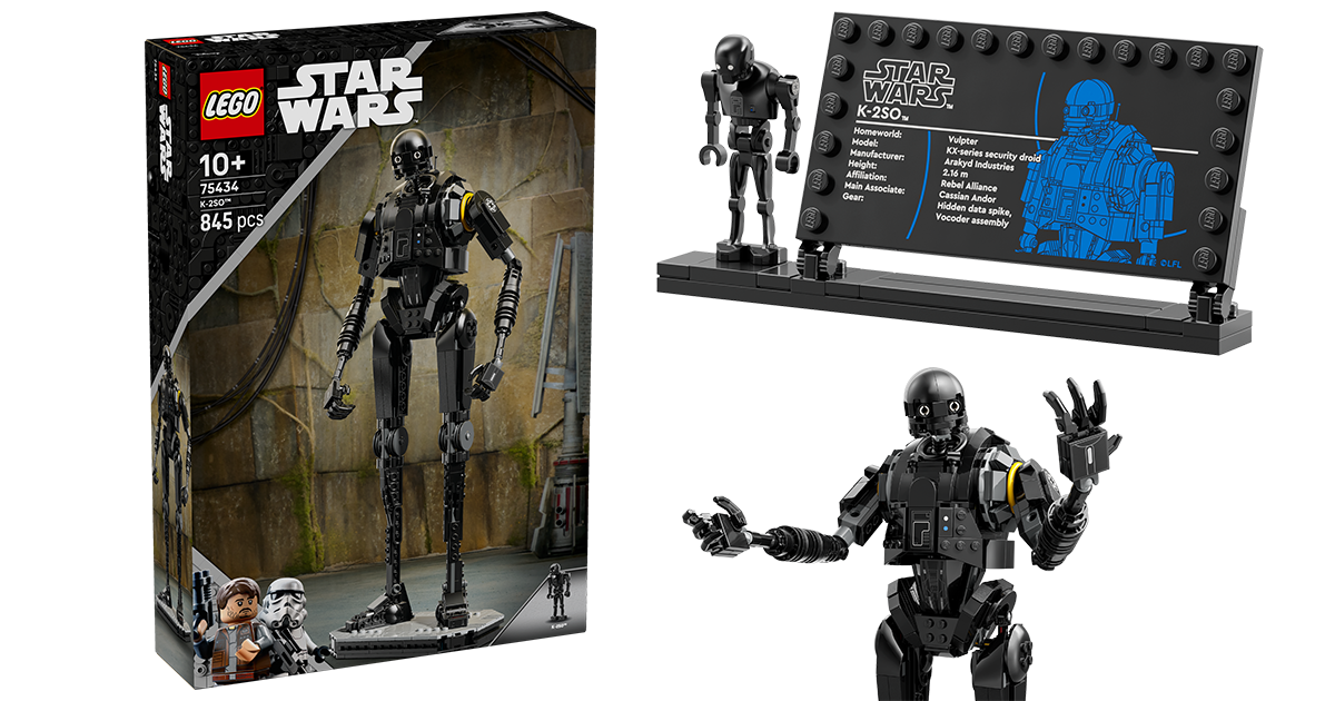 LEGO 75434《星際大戰》K-2SO 磚拼機器人模型 還有附上迷你版本的人偶！