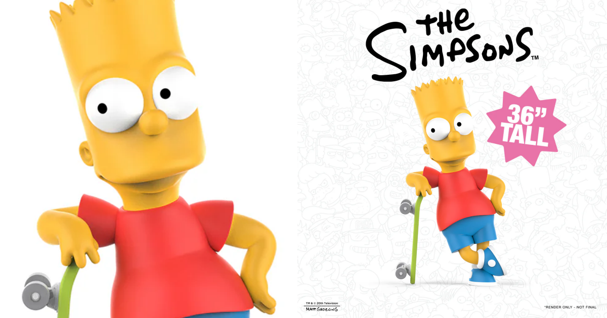 KIDROBOT『Art Giants《辛普森家庭》霸子·辛普森（Bart Simpson）』雕像，91公分大尺寸登場！