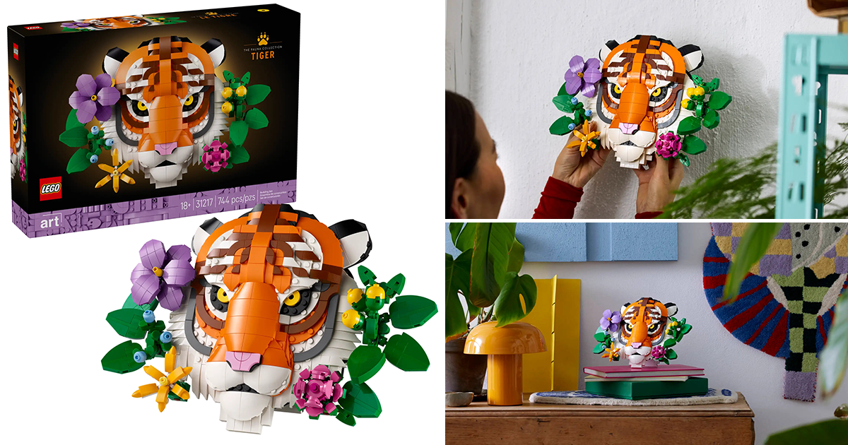LEGO 31217 ART 系列「動物群系列－老虎」（The Fauna Collection - Tiger）自花叢中窺視的森林之王！