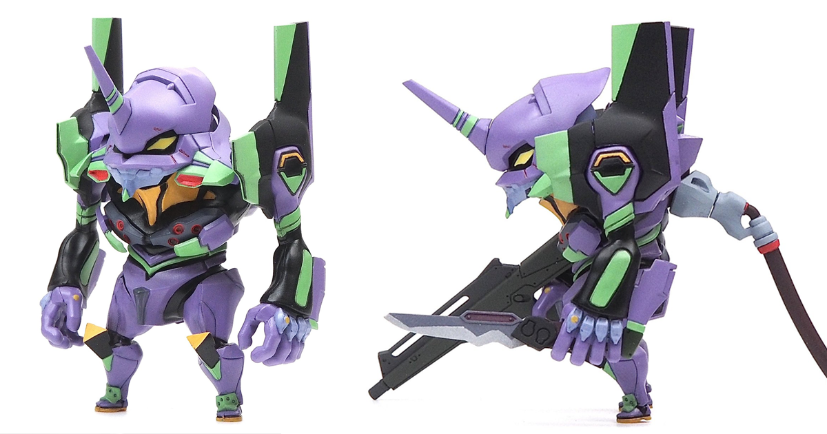 福音戰士新劇場版『CHOIPLA EVANGELION初號機 組裝模型』頭大腿小的可愛風格立體化！